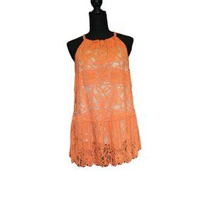 Alfani /Dress shirt with shell (Size 2) / Orange lace with shell underneath